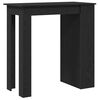vidaXL Bartisch mit Regal Schwarz Eichen-Optik 102x50x103,5 cm