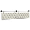 vidaXL H&auml;ngevorderseite Wandmontiert Creme 210 x 55 x 7 cm Samt