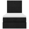 vidaXL Ottoman-Bett mit Matratze Schwarz 80x200 cm Stoff