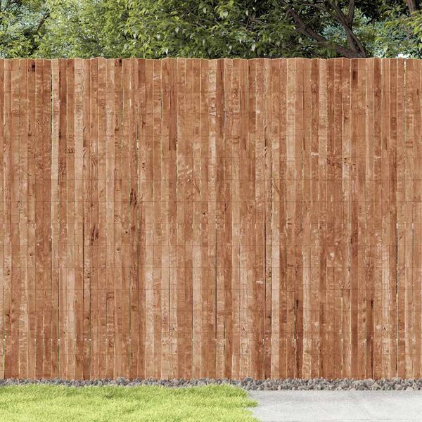 vidaXL Rindenzaun Braun 400 x 180 cm Rinde