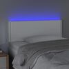 vidaXL LED Kopfteil Wei&szlig; 90x5x78/88 cm Kunstleder
