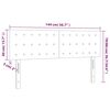 vidaXL Kopfteile 2 Stk. Dunkelgrau 72x5x78/88 cm Stoff