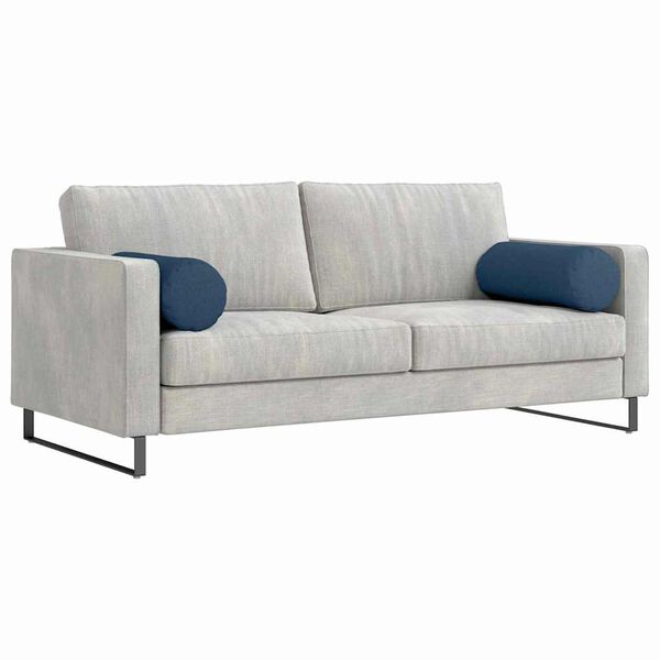 vidaXL Bolsterkissen 2 St&uuml;ck Blau &Oslash; 25 x 70 cm Stoff