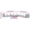 vidaXL 10-tlg. Garten-Lounge-Set mit Kissen Poly Rattan Schwarz