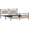 vidaXL Metallbett ohne Matratze Sonoma-Eiche 183x213 cm