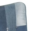 vidaXL Sessel mit Hocker Blau Denim Patchwork Canvas
