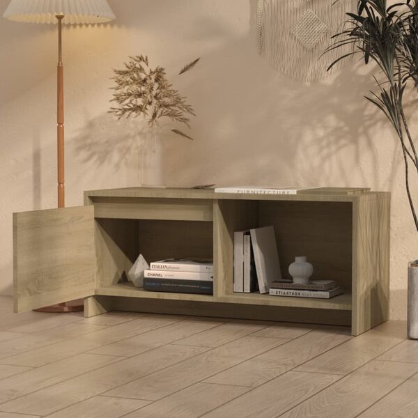vidaXL TV-Schrank Sonoma-Eiche 90x35x40 cm Holzwerkstoff