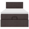 vidaXL Ottoman-Bett mit Matratze Dunkelbraun 80x200 cm Stoff