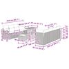 vidaXL Gartensofa-set mit Kissen 11 pcs Schwarz Poly-Rattan