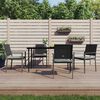 vidaXL 5-tlg. Garten-Essgruppe mit Kissen Poly Rattan und Stahl
