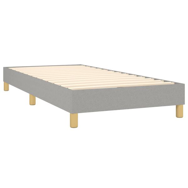vidaXL Boxspringbettgestell Hellgrau 100x200 cm Stoff