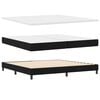 vidaXL Boxspringbett mit Matratze Schwarz 200 x 200 cm Stoff