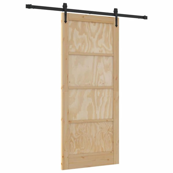 vidaXL Schiebet&uuml;r ORKDAL Braun 86 x 198,5 cm Massives Kiefernholz