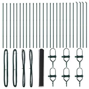 vidaXL Bodenmontierter Sechseckzaun 50 x 1,4 m PVC-beschichteter Stahl