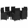 vidaXL Sofa-Tischset 7 stk. Schwarz
