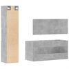 vidaXL 3-tlg. Badm&ouml;bel-Set Betongrau Holzwerkstoff