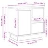 vidaXL Nachttisch 2 pcs Schwarz Eichen-Optik 50 x 34,5 x 50 cm