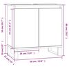 vidaXL Badschrank Grau Sonoma 58x33x60 cm Holzwerkstoff