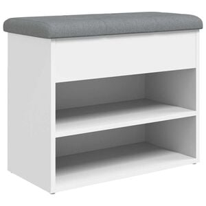 vidaXL Schuhbank Wei&szlig; 62 x 32 x 50 cm Holzwerkstoff