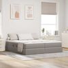 vidaXL Aufbewahrungsbett mit Matratze Taupe 200 x 200 cm Polyester