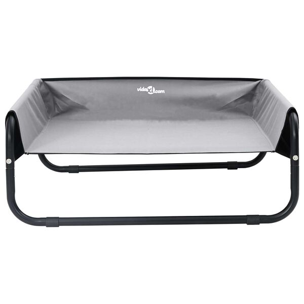 vidaXL Hundebett Hellgrau 85 x 85 x 33 cm Stahl