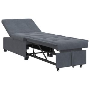 vidaXL Schlafsofa Dunkelgrau 194 x 67 x 82 cm Samt