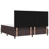 vidaXL Boxspringbett mit Matratze Dunkelbraun 200 x 200 cm Stoff