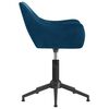 vidaXL Esszimmerst&uuml;hle 2 Stk. Drehbar Blau Samt