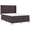 vidaXL Boxspringbett mit Matratze Dunkelbraun 160 x 200 cm Stoff