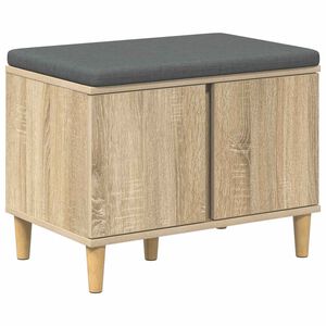 vidaXL Flurbank mit Kissen mit Speicher Sonoma-Eiche 60 x 38 x 46 cm