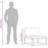 vidaXL 2-tlg. Garten-Sofagarnitur mit Auflage Massivholz Akazie