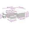 vidaXL Gartensofa-set mit Kissen 12 pcs Grau