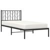 vidaXL Bettgestell mit Kopfteil Metall Schwarz 90x200 cm