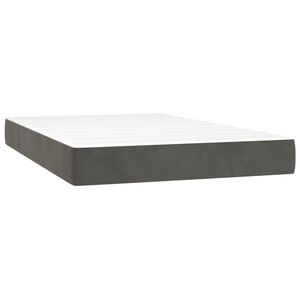 vidaXL Taschenfederkernmatratze Mittel Dunkelgrau 120x200x20 cm Samt