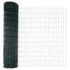 vidaXL Zaun mit Pfosten Gr&uuml;n 1 x 10 m Stahl und PVC