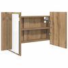 vidaXL Badezimmerspiegelschrank mit T&uuml;r Artisan-Eiche 80 x 12 x 45 cm