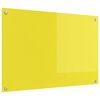 vidaXL K&uuml;chenr&uuml;ckwand Gelb 90 x 60 cm Geh&auml;rtetes Glas
