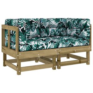 vidaXL Ecksofas mit Kissen 2 Stk. Kiefernholz Impr&auml;gniert