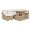 vidaXL Garten-Sofa-Set 7 stk. Beige Poly-Rattan