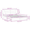 vidaXL Bettgestell mit LED ohne Matratze "Hvar" Dunkelgrau 180x200 cm Stoff