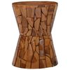 vidaXL Mosaik Hocker Braun Massivholz Teak