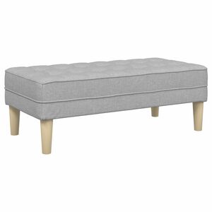vidaXL Bank mit Kissen Wolkengrau 113 x 57 x 39 cm Stoff