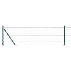 vidaXL Sechseckzaun mit Betonsockel 50 x 0,6 m PVC-beschichteter Stahl