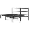 vidaXL Bettgestell mit Kopfteil Metall Schwarz 140x200 cm