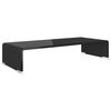 vidaXL TV-Tisch/Bildschirmerh&ouml;hung Glas Schwarz 60x25x11 cm