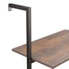 vidaXL Leiterregal mit 3 B&ouml;den Dunkelbraun und Schwarz 64x35x120,5cm