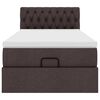 vidaXL Ottoman-Bett mit Matratze Dunkelbraun 80x200 cm Stoff