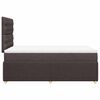 vidaXL Boxspringbett mit Matratze Dunkelbraun 120x200 cm Stoff