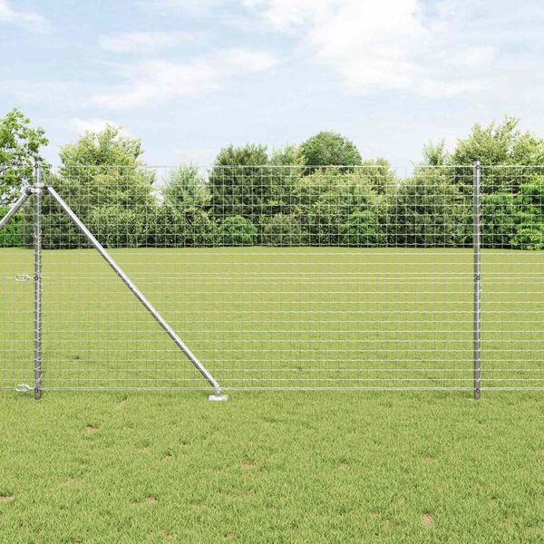 vidaXL Zaunpfosten 52 pcs Grau 3,2 x 3,2 x 185 cm