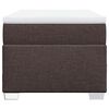 vidaXL Boxspringbett mit Matratze Dunkelbraun 90x190 cm Stoff